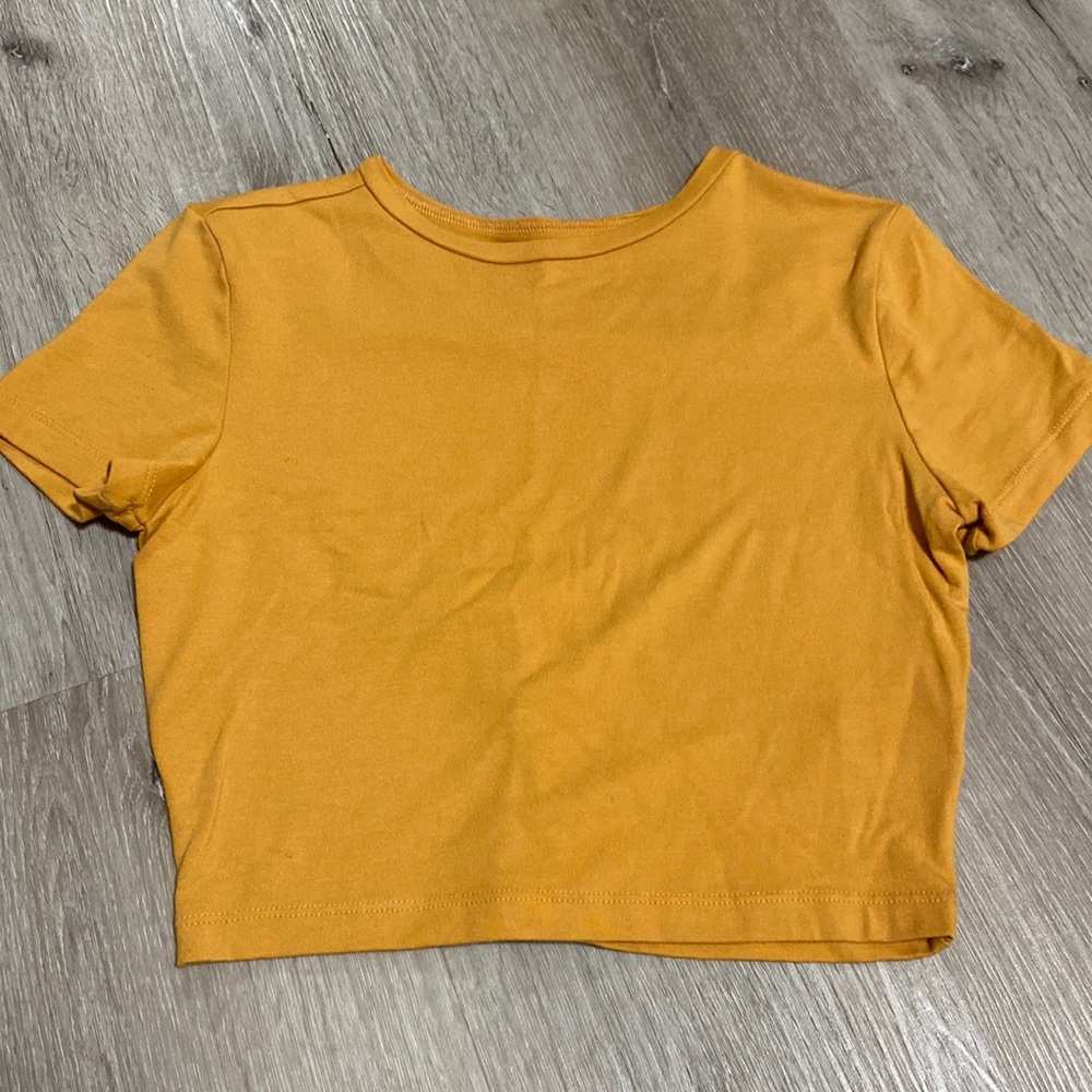 yellow crop tshirt
